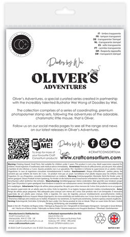Craft Consortium Oliver's Adventures A6 Photopolymer Stamp Set Travel (CCDWSTMP010)