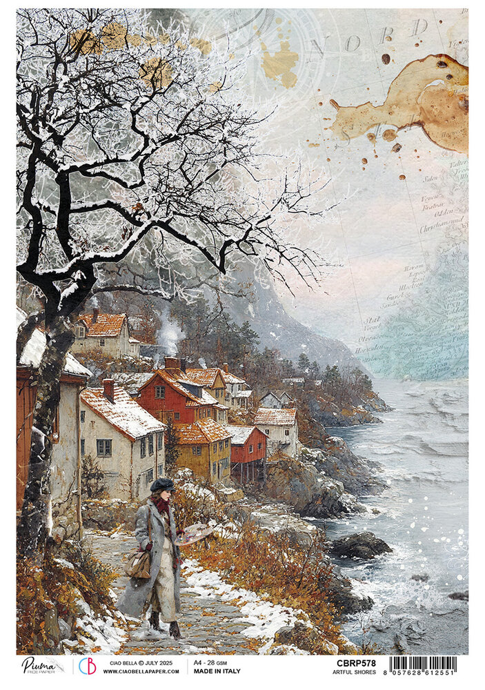 Ciao Bella An Artist Journey A4 Rice Paper Artful Shores (5pcs) (CBRP578) Ciao Bella An Artist Journey A4 Rice Paper Artful Shores (5pcs) (CBRP578)