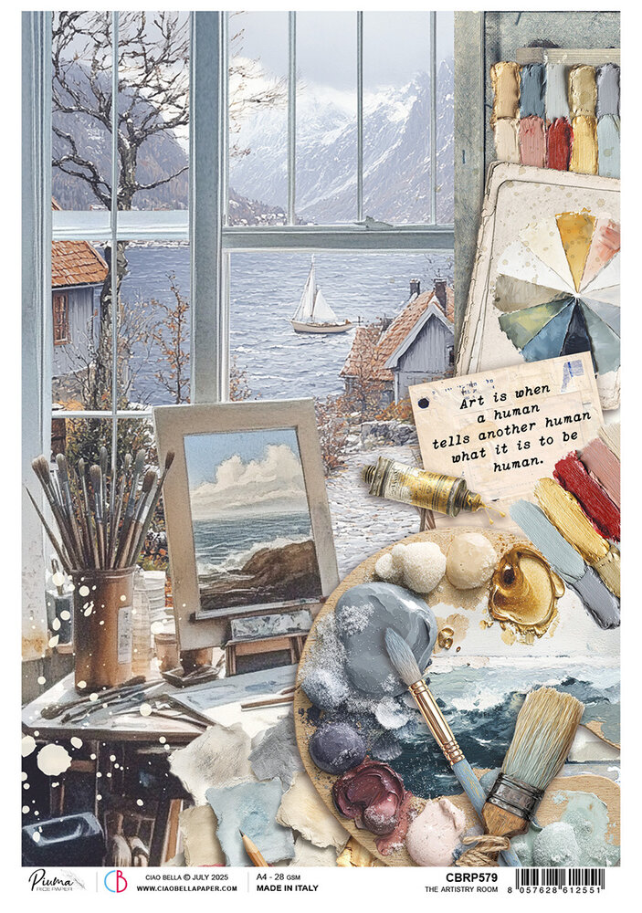 Ciao Bella An Artist Journey A4 Rice Paper The Artistry Room (5pcs) (CBRP579) Ciao Bella An Artist Journey A4 Rice Paper The Artistry Room (5pcs) (CBRP579)