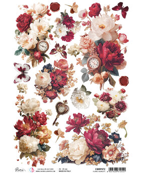Ciao Bella Book Lovers A4 Rice Paper Floral Scarlett (5pcs) (CBRP572) Ciao Bella Book Lovers A4 Rice Paper Floral Scarlett (5pcs) (CBRP572)