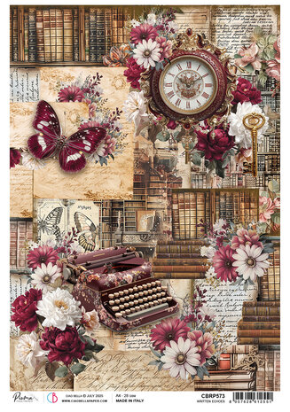 Ciao Bella Book Lovers A4 Rice Paper Written Echoes (5pcs) (CBRP573) Ciao Bella Book Lovers A4 Rice Paper Written Echoes (5pcs) (CBRP573)