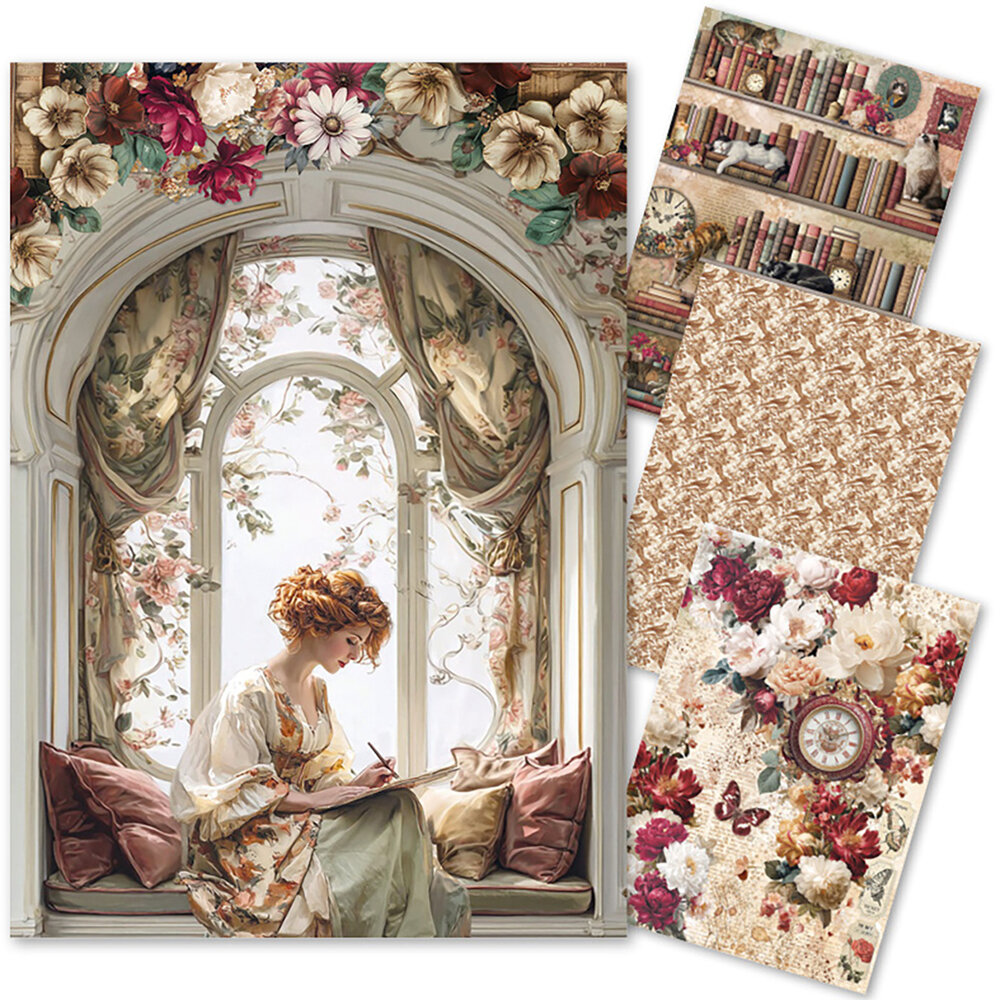 Ciao Bella Book Lovers A4 Rice Paper Mixed (4pcs) (CBRA007) Ciao Bella Book Lovers A4 Rice Paper Mixed (4pcs) (CBRA007)