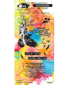 Visible Image Time To Fly 4x8 Inch Stamp Set Spread Your Wings (VIS-SYW-01) Visible Image Time To Fly 4x8 Inch Stamp Set Spread Your Wings (VIS-SYW-01)