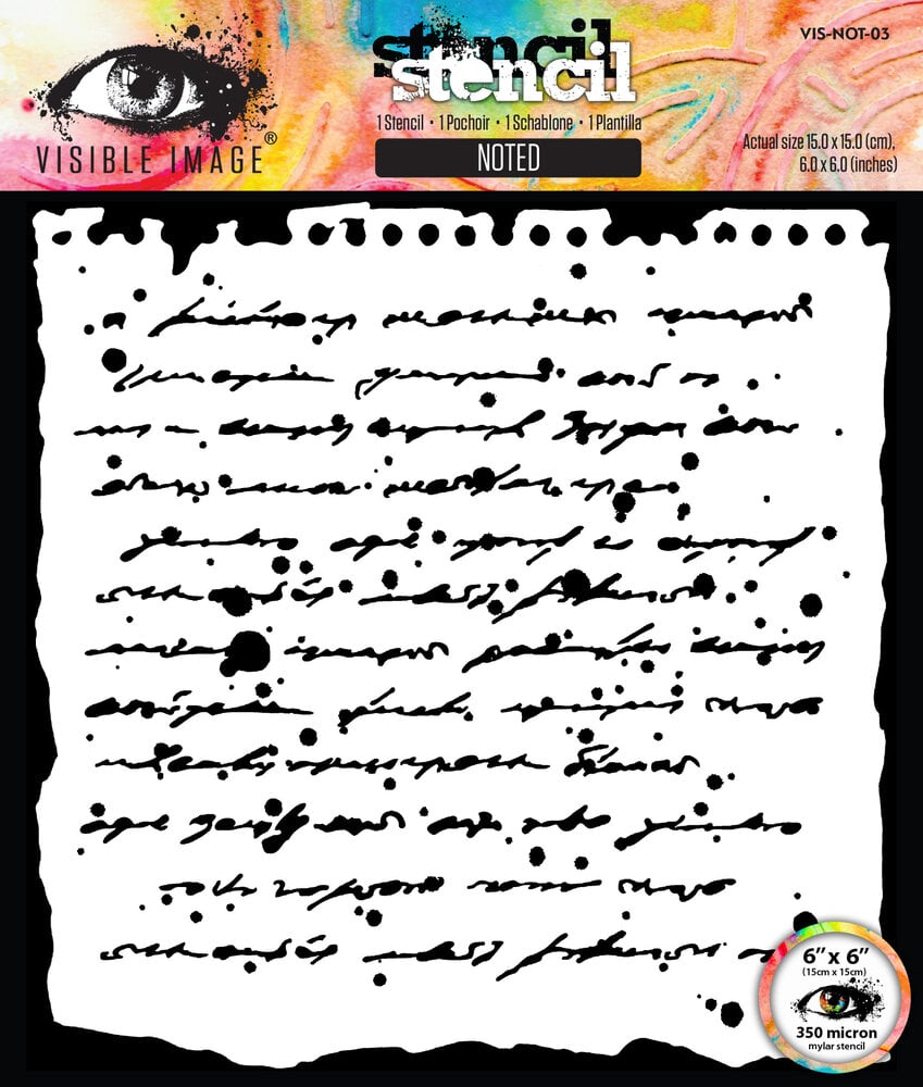 Visible Image Time To Fly 6x6 Inch Stencil Noted (VIS-NOT-03) Visible Image Time To Fly 6x6 Inch Stencil Noted (VIS-NOT-03)