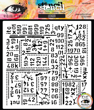 Visible Image Time To Fly 6x6 Inch Stencil Ledger (VIS-LED-03) Visible Image Time To Fly 6x6 Inch Stencil Ledger (VIS-LED-03)