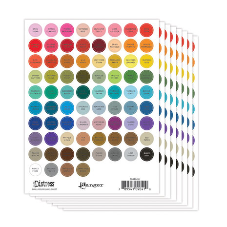 Ranger Tim Holtz Distress Small Round Label Sheet Black (TDA90410) Ranger Tim Holtz Distress Small Round Label Sheet Black (TDA90410)
