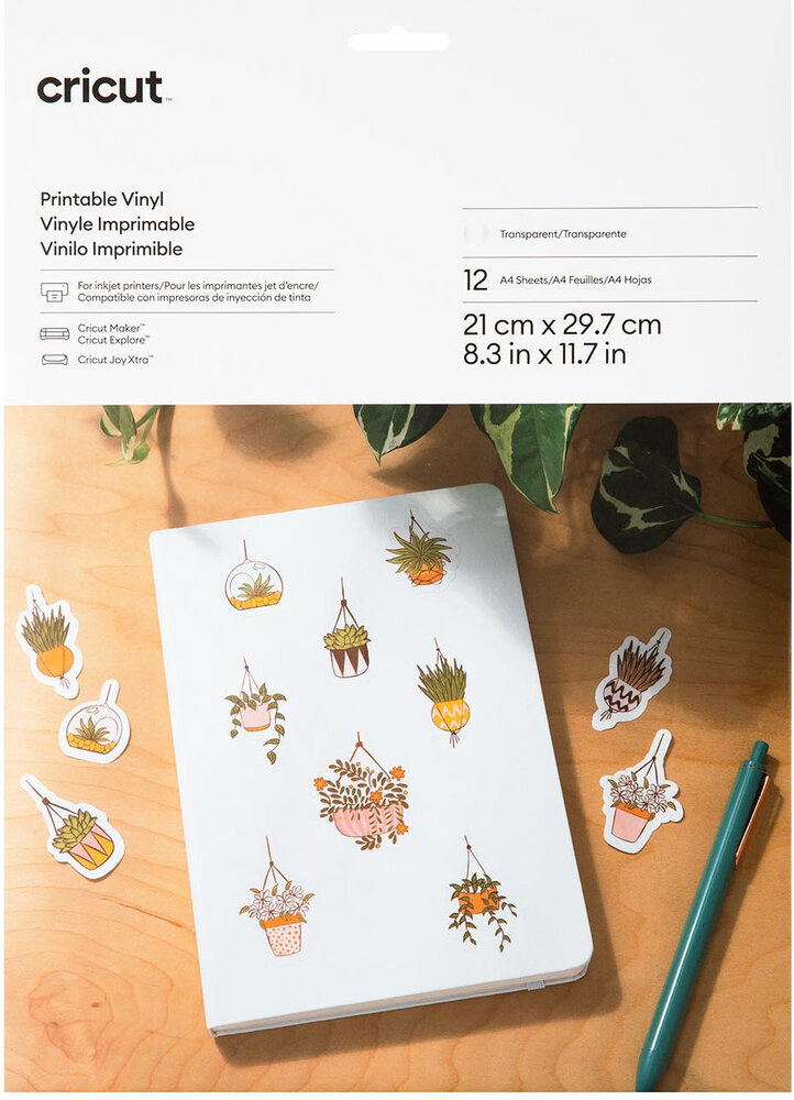 Cricut Printable Vinyl A4 Transparent (12pcs) (2011884) Cricut Printable Vinyl A4 Transparent (12pcs) (2011884)