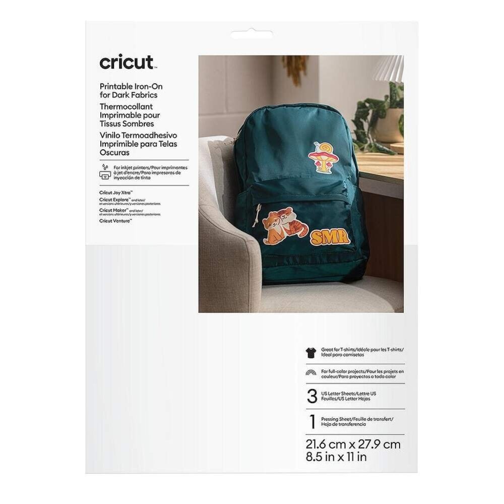 Cricut Printable Iron-On for Dark Fabrics A4 (3pcs) (2011742)