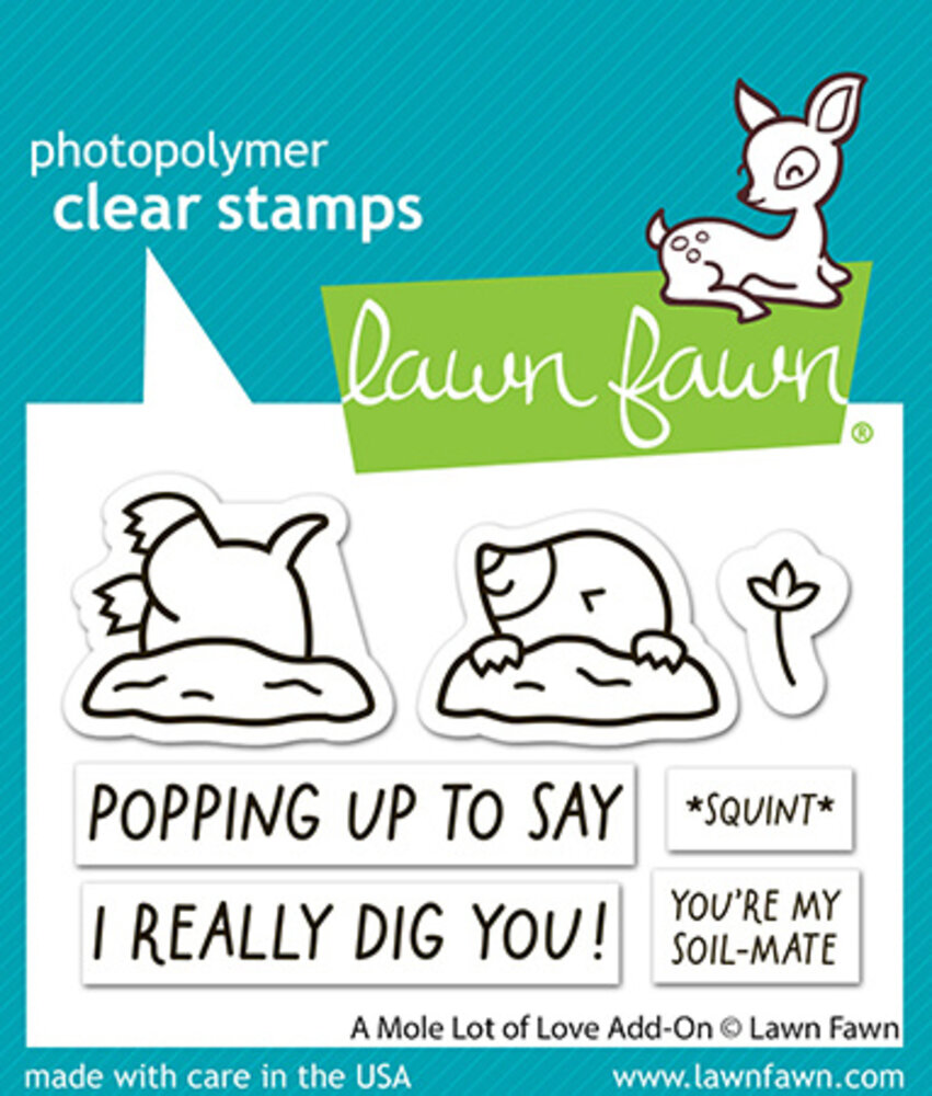 Lawn Fawn A Mole Lot Of Love Add-On Clear Stamps (LF3945) Lawn Fawn A Mole Lot Of Love Add-On Clear Stamps (LF3945)