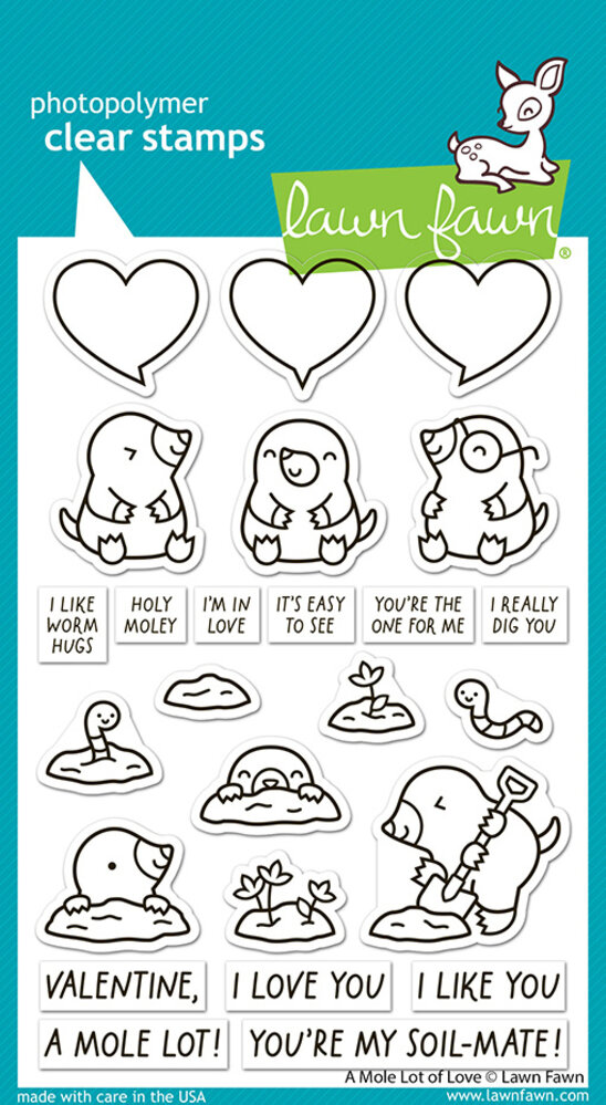 Lawn Fawn A Mole Lot Of Love Clear Stamps (LF3942) Lawn Fawn A Mole Lot Of Love Clear Stamps (LF3942)