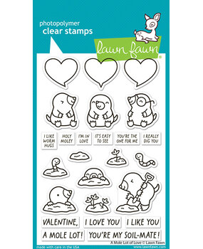 Lawn Fawn A Mole Lot Of Love Clear Stamps (LF3942) Lawn Fawn A Mole Lot Of Love Clear Stamps (LF3942)