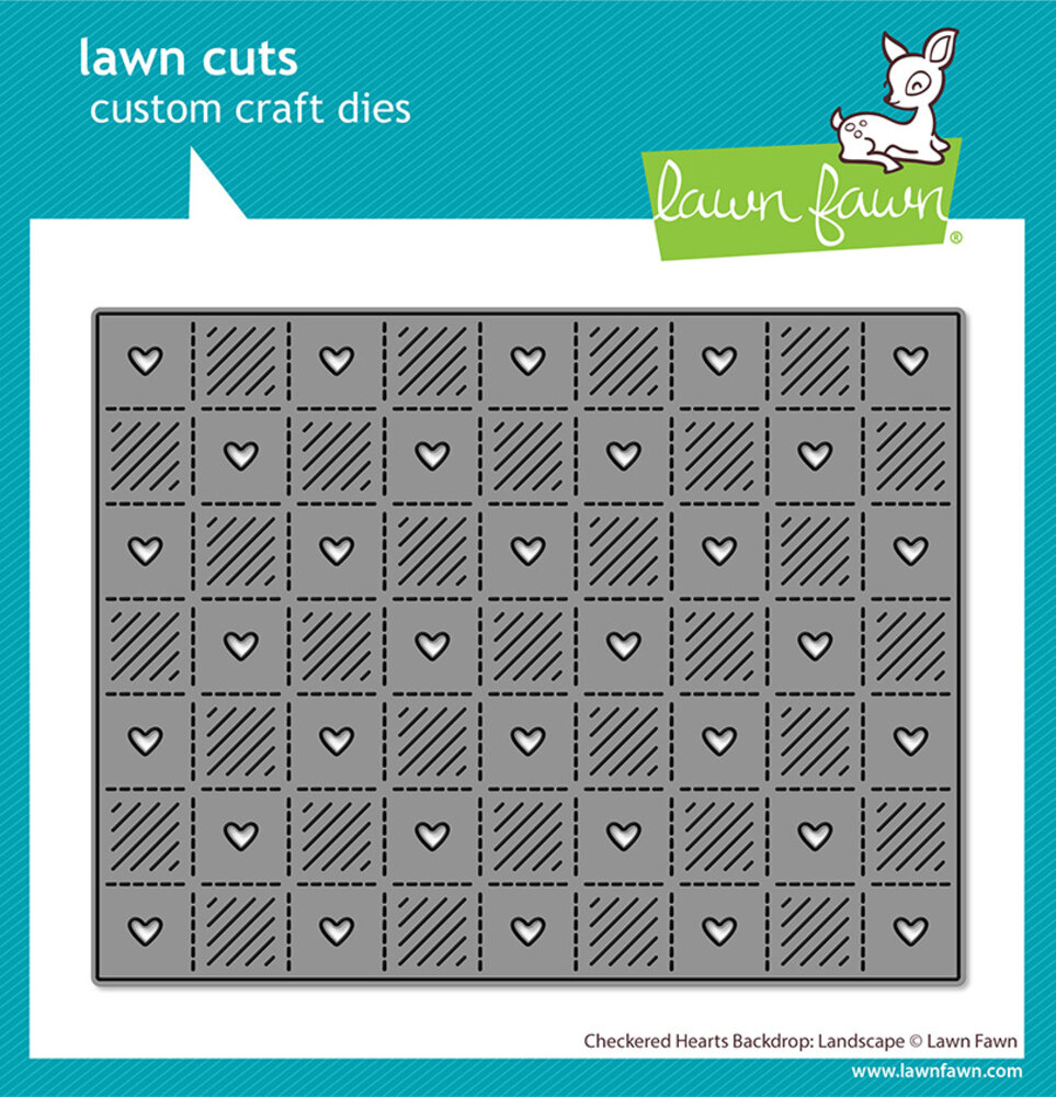 Lawn Fawn Checkered Hearts Backdrop Landscape Stand-Alone Lawn Cuts Dies (LF3963) Lawn Fawn Checkered Hearts Backdrop Landscape Stand-Alone Lawn Cuts Dies (LF3963)