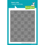 Lawn Fawn Checkered Hearts Backdrop Portrait Stand-Alone Lawn Cuts Dies (LF3962)