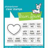 Lawn Fawn Critter Conversation Hearts Add-On Clear Stamps (LF3951)
