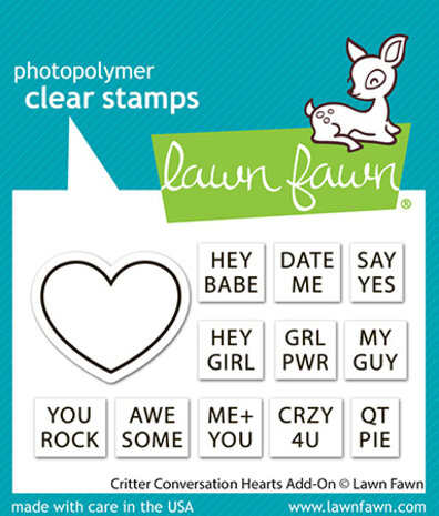 Lawn Fawn Critter Conversation Hearts Add-On Clear Stamps (LF3951) Lawn Fawn Critter Conversation Hearts Add-On Clear Stamps (LF3951)