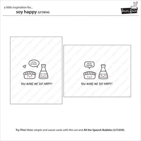 Lawn Fawn Soy Happy Clear Stamps (LF3954) Lawn Fawn Soy Happy Clear Stamps (LF3954)