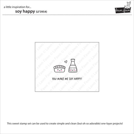 Lawn Fawn Soy Happy Clear Stamps (LF3954) Lawn Fawn Soy Happy Clear Stamps (LF3954)