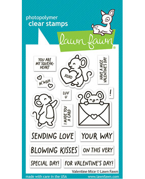 Lawn Fawn Valentine Mice Clear Stamps (LF3608) Lawn Fawn Valentine Mice Clear Stamps (LF3608)