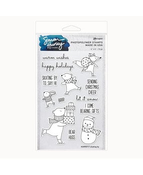 Ranger Simon Hurley create. Photopolymer Stamps 4x6 Inch Skating By (HUR90717)