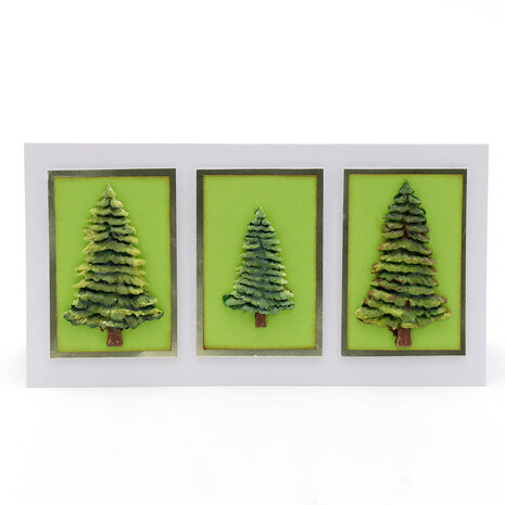 Katy Sue Designs Cosmic Shimmer Silicone Mould Fir Trees Silhouettes (CE0052-CS)