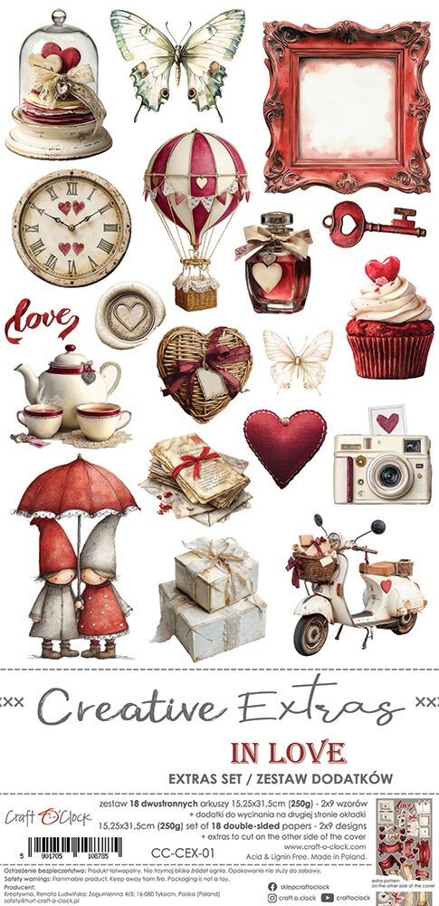 Craft O'Clock Creative Extras Set 01 In Love (CC-CEX-01) Craft O'Clock Creative Extras Set 01 In Love (CC-CEX-01)