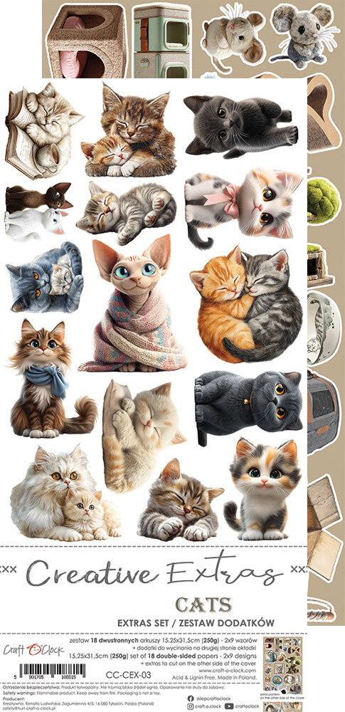 Craft O'Clock Creative Extras Set 03 Cats (CC-CEX-03) Craft O'Clock Creative Extras Set 03 Cats (CC-CEX-03)
