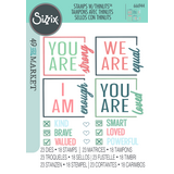 Sizzix Thinlits Die w/Stamps by 49 and Market A5 Affirmations (23+18pcs) (666944)