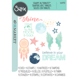 Sizzix Thinlits Die w/Stamps by 49 and Market A5 Starlight Dreams (10+16pcs) (666950)