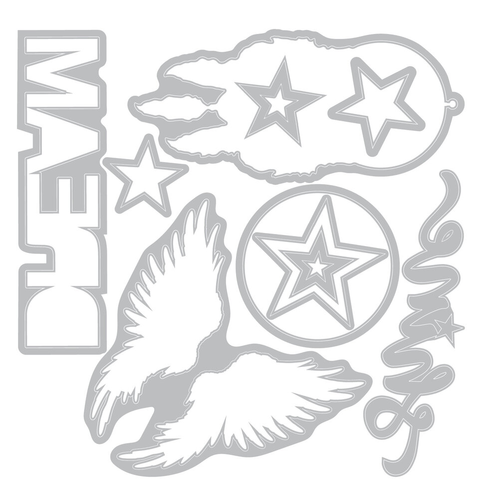 Sizzix Thinlits Die w/Stamps by 49 and Market A5 Starlight Dreams (10+16pcs) (666950) Sizzix Thinlits Die w/Stamps by 49 and Market A5 Starlight Dreams (10+16pcs) (666950)