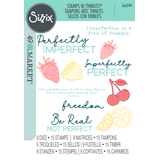 Sizzix Thinlits Die w/Stamps by 49 and Market Perfectly Imperfect (9+15pcs) (666949)