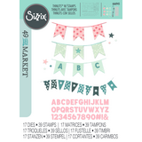 Sizzix Thinlits Die w/Stamps by 49 and Market Banner Bash (17+39pcs) (666945)