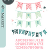 Sizzix Thinlits Die w/Stamps by 49 and Market Banner Bash (17+39pcs) (666945) Sizzix Thinlits Die w/Stamps by 49 and Market Banner Bash (17+39pcs) (666945)