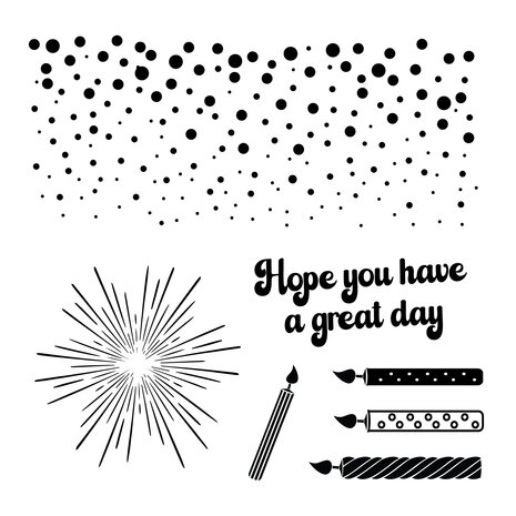 Sizzix Thinlits Die w/Stamps by 49 and Market Birthday Wishes (18+7pcs) (666946) Sizzix Thinlits Die w/Stamps by 49 and Market Birthday Wishes (18+7pcs) (666946)