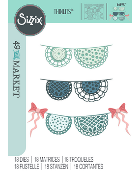 Sizzix Thinlits Die by 49 and Market Doily Banner (18pcs) (666947)