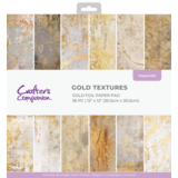 Crafter's Companion Gold Textures 12x12 Inch Paper Pad (CC-PAD12-GOLDTEX)