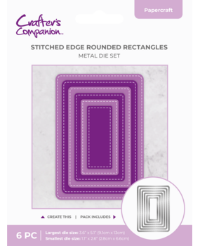 Crafter's Companion Stitched Edge Metal Die Rounded Rectangles (CC-MD-SERR)