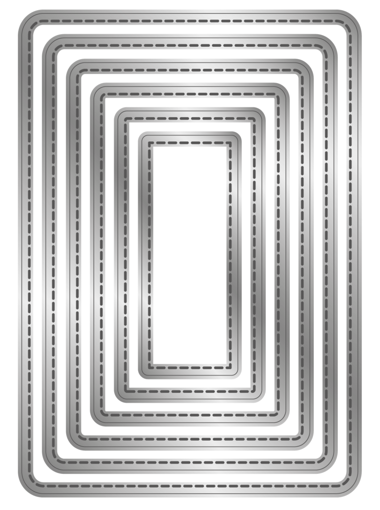 Crafter's Companion Stitched Edge Metal Die Rounded Rectangles (CC-MD-SERR)