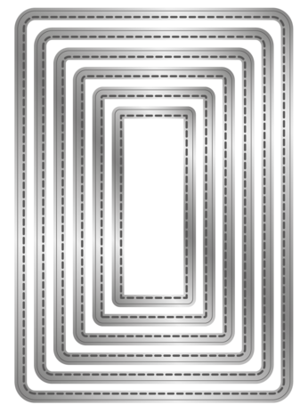 Crafter's Companion Stitched Edge Metal Die Rounded Rectangles (CC-MD-SERR)
