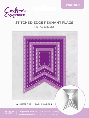 Crafter's Companion Stitched Edge Metal Die Pennant Flags (CC-MD-SEPF)