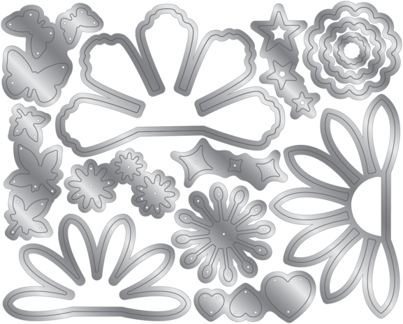 Crafter's Companion Floral & Flutter Metal Die (CC-STD-FLFL)