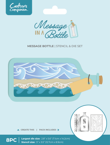 Crafter's Companion Message in a Bottle Stencil & Die Message Bottle (CC-MIAB-STEN-MD-MB)