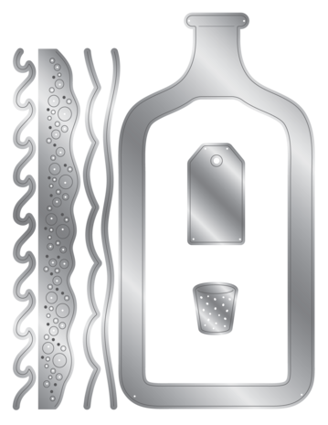 Crafter's Companion Message in a Bottle Stencil & Die Message Bottle (CC-MIAB-STEN-MD-MB)