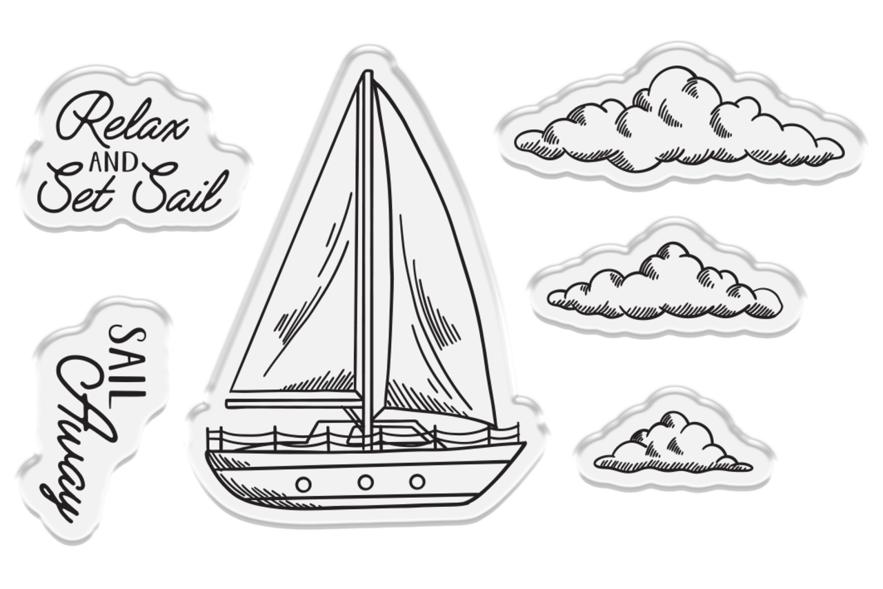 Crafter's Companion Message in a Bottle Stamp & Die Sailboat (CC-MIAB-STD-SBOT)