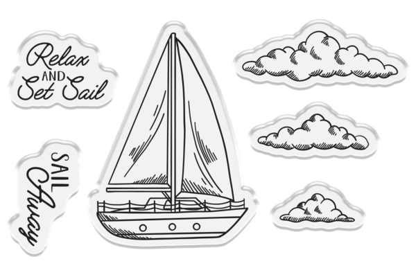 Crafter's Companion Message in a Bottle Stamp & Die Sailboat (CC-MIAB-STD-SBOT)