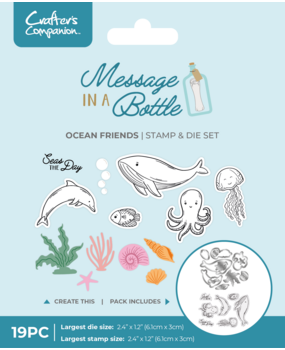 Crafter's Companion Message in a Bottle Stamp & Die Ocean Friends (CC-MIAB-STD-OCFRI)