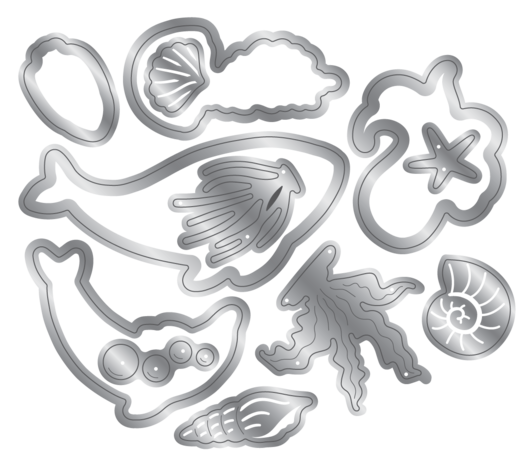 Crafter's Companion Message in a Bottle Stamp & Die Ocean Friends (CC-MIAB-STD-OCFRI)