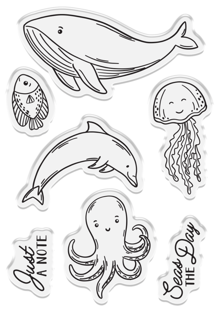 Crafter's Companion Message in a Bottle Stamp & Die Ocean Friends (CC-MIAB-STD-OCFRI)