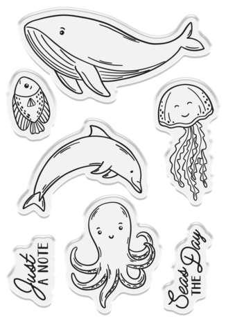 Crafter's Companion Message in a Bottle Stamp & Die Ocean Friends (CC-MIAB-STD-OCFRI)