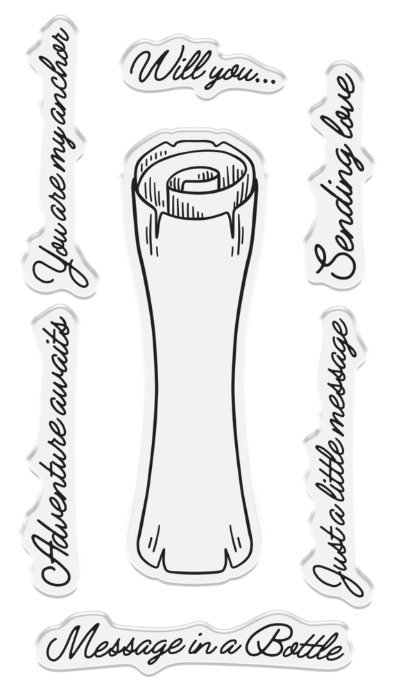 Crafter's Companion Message in a Bottle Stamp & Die Message Scroll (CC-MIAB-STD-MSCRO)