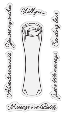 Crafter's Companion Message in a Bottle Stamp & Die Message Scroll (CC-MIAB-STD-MSCRO)